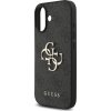 Guess PU 4G Metal Logo Strap Zadní Kryt pro iPhone 17 Black