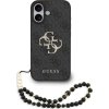 Guess PU 4G Metal Logo Strap Zadní Kryt pro iPhone 17 Black