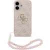 Guess PU 4G Metal Logo Strap Zadní Kryt pro iPhone 17 Pink