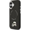 Karl Lagerfeld PU Karl and Choupette Heads Pins MagSafe Zadní Kryt pro iPhone 17 Black