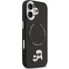 Karl Lagerfeld PU Karl and Choupette Heads Pins MagSafe Zadní Kryt pro iPhone 17 Black