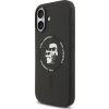 Karl Lagerfeld Liquid Silicone Karl and Choupette MagSafe Zadní Kryt pro iPhone 17 Black