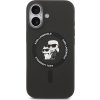 Karl Lagerfeld Liquid Silicone Karl and Choupette MagSafe Zadní Kryt pro iPhone 17 Black