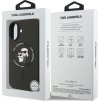 Karl Lagerfeld Liquid Silicone Karl and Choupette MagSafe Zadní Kryt pro iPhone 17 Black