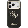 Guess PU Grained 4G Logo Stand Camera Frame Zadní Kryt pro iPhone 17 Pro Black