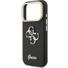 Guess PU Grained 4G Logo Stand Camera Frame Zadní Kryt pro iPhone 17 Pro Black