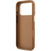 Guess PU Grained 4G Logo Stand Camera Frame Zadní Kryt pro iPhone 17 Pro Brown