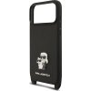 Karl Lagerfeld Saffiano Crossbody Popruh Metal Karl and Choupette Zadný Kryt pre iPhone 17 Pro Black