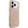 Guess IML Flowers Allover Strap MagSafe Zadní Kryt pro iPhone 17 Pro Pink