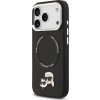 Karl Lagerfeld PU Karl and Choupette Heads Pins MagSafe Zadní Kryt pro iPhone 17 Pro Black
