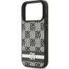 DKNY PU Leather Checkered Pattern and Stripe Zadní Kryt pro iPhone 17 Pro Black