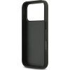 DKNY PU Leather Checkered Pattern and Stripe Zadní Kryt pro iPhone 17 Pro Black