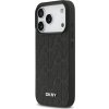 DKNY PU Leather Grid Pattern Magsafe Zadní Kryt pro iPhone 17 Pro Black