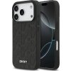 DKNY PU Leather Grid Pattern Magsafe Zadní Kryt pro iPhone 17 Pro Black