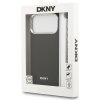DKNY PU Leather Metal Logo Wrist Chain MagSafe Zadní Kryt pro iPhone 17 Pro Max Black