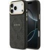 Guess PU Leather 4G Gold Frame MagSafe Zadní Kryt pro iPhone 17 Pro Max Black