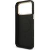 Guess PU Leather 4G Strass Triangle Logo Gold Frame MagSafe Zadní Kryt pro iPhone 17 Pro Max Black