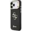 Guess PU Grained 4G Logo Stand Camera Frame Zadní Kryt pro iPhone 17 Pro Max Black