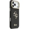 Guess PU Grained 4G Logo Stand Camera Frame Zadní Kryt pro iPhone 17 Pro Max Black