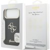 Guess PU Grained 4G Logo Stand Camera Frame Zadní Kryt pro iPhone 17 Pro Max Black