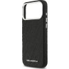 Karl Lagerfeld Grained PU Repeated Logo MagSafe Zadní Kryt pro iPhone 17 Pro Max Black