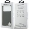 Karl Lagerfeld Grained PU Repeated Logo MagSafe Zadní Kryt pro iPhone 17 Pro Max Black