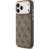 Guess PU Leather 4G Gold Frame MagSafe Zadní Kryt pro iPhone 17 Pro Max Brown