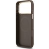 Guess PU Leather 4G Gold Frame MagSafe Zadní Kryt pro iPhone 17 Pro Max Brown