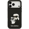 Karl Lagerfeld 3D Rubber Karl and Choupette Zadní Kryt pro iPhone 17 Pro Max Black