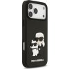 Karl Lagerfeld 3D Rubber Karl and Choupette Zadní Kryt pro iPhone 17 Pro Max Black
