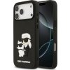 Karl Lagerfeld 3D Rubber Karl and Choupette Zadní Kryt pro iPhone 17 Pro Max Black