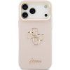 Guess PU Grained 4G Logo Stand Camera Frame Zadní Kryt pro iPhone 17 Pro Max Pink