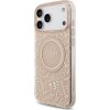 Guess IML Flowers Allover Strap MagSafe Zadní Kryt pro iPhone 17 Pro Max Pink