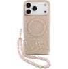 Guess IML Flowers Allover Strap MagSafe Zadní Kryt pro iPhone 17 Pro Max Pink