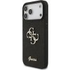 Guess PU Fixed Glitter 4G Metal Logo Zadní Kryt pro iPhone 17 Pro Max Black