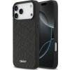 DKNY PU Leather Grid Pattern Magsafe Zadný Kryt pre iPhone 17 Pro Max Black