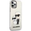 Karl Lagerfeld IML Glitter Karl and Choupette NFT Zadní Kryt pro iPhone 12/12 Pro Transparent
