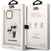 Karl Lagerfeld IML Glitter Karl and Choupette NFT Zadní Kryt pro iPhone 12/12 Pro Transparent