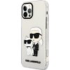 Karl Lagerfeld IML Glitter Karl and Choupette NFT Zadní Kryt pro iPhone 12/12 Pro Transparent