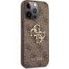 Guess PU 4G Metal Logo Zadní Kryt pro iPhone 13 Pro Brown