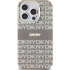 DKNY PC/TPU Repeat Pattern Tonal Stripe Magsafe Zadní Kryt pro iPhone 13 Pro Beige