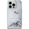 Hello Kitty Liquid Glitter Electroplating Head Logo Zadní Kryt pro iPhone 13 Pro Transparent