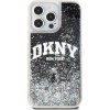 DKNY Liquid Glitter Arch Logo Zadní Kryt pro iPhone 13 Pro Black