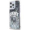DKNY Liquid Glitter Arch Logo Zadní Kryt pro iPhone 13 Pro Black