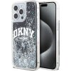 DKNY Liquid Glitter Arch Logo Zadní Kryt pro iPhone 13 Pro Black