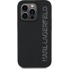 Karl Lagerfeld 3D Rubber Glitter Logo Zadní Kryt pro iPhone 13 Pro Black