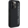Karl Lagerfeld 3D Rubber Glitter Logo Zadní Kryt pro iPhone 13 Pro Black