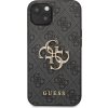 Guess PU 4G Metal Logo Zadní Kryt pro iPhone 13 Grey