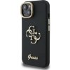 Guess PU Grained 4G Logo Stand Camera Frame Zadní Kryt pro iPhone 13 Black
