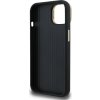 Guess PU Grained 4G Logo Stand Camera Frame Zadní Kryt pro iPhone 13 Black
